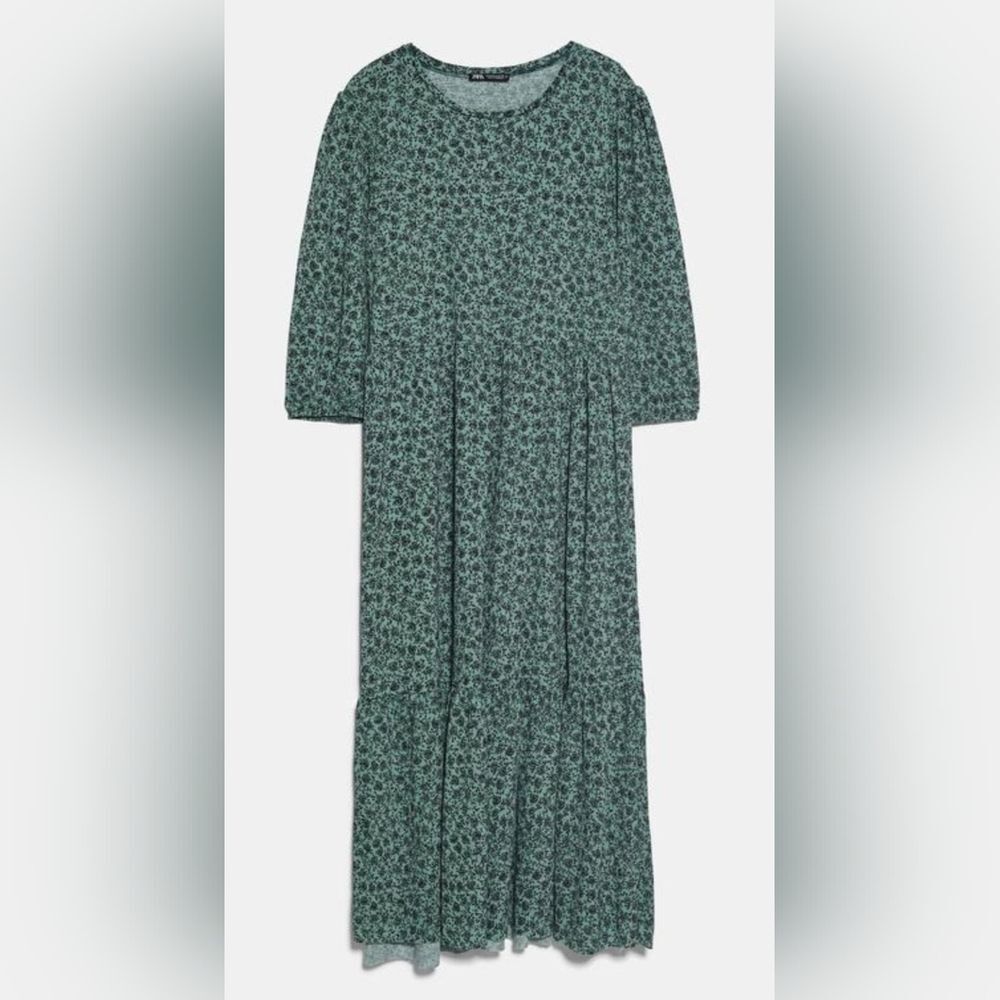 Zara Floral Midi Dress Zara Small Dress - Picture 6 of 9